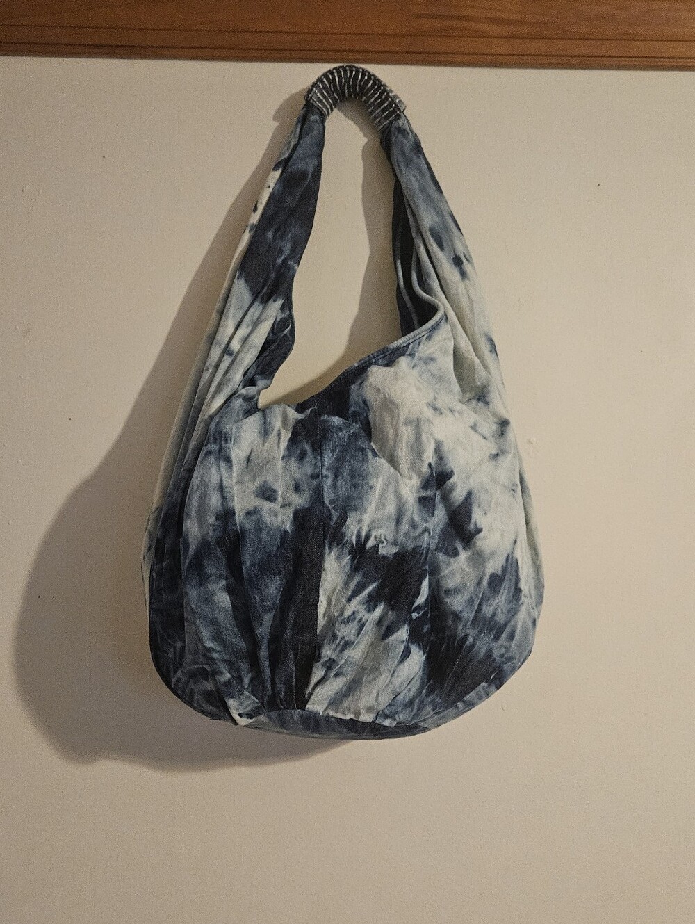 Free People Y2K Boho Tie Dye Slouchy Hobo Shoulder Bag Cotton